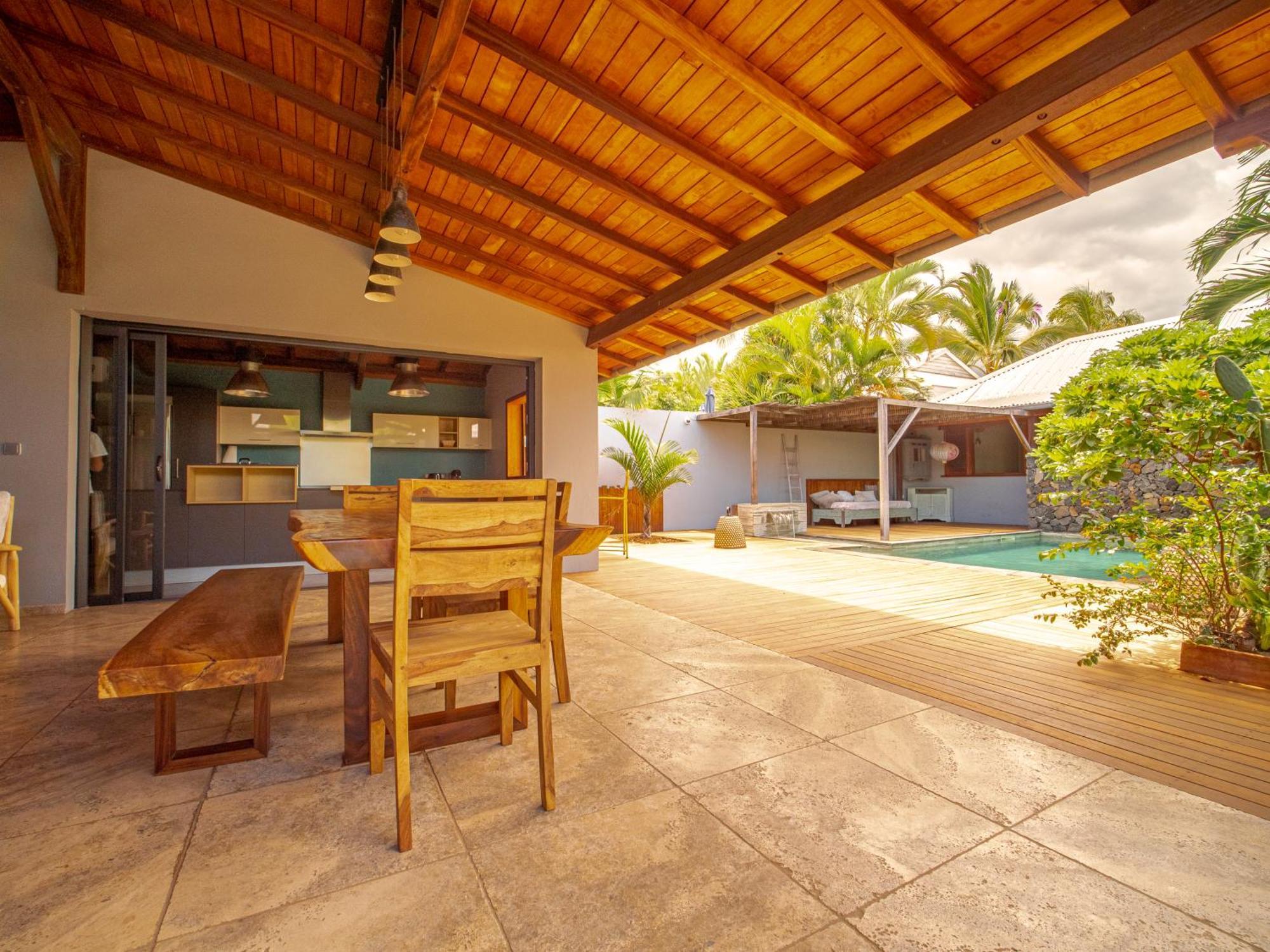 La Kaz Veloutier - Villa 4 Chambres Avec Piscine La Saline Le Bains Dış mekan fotoğraf