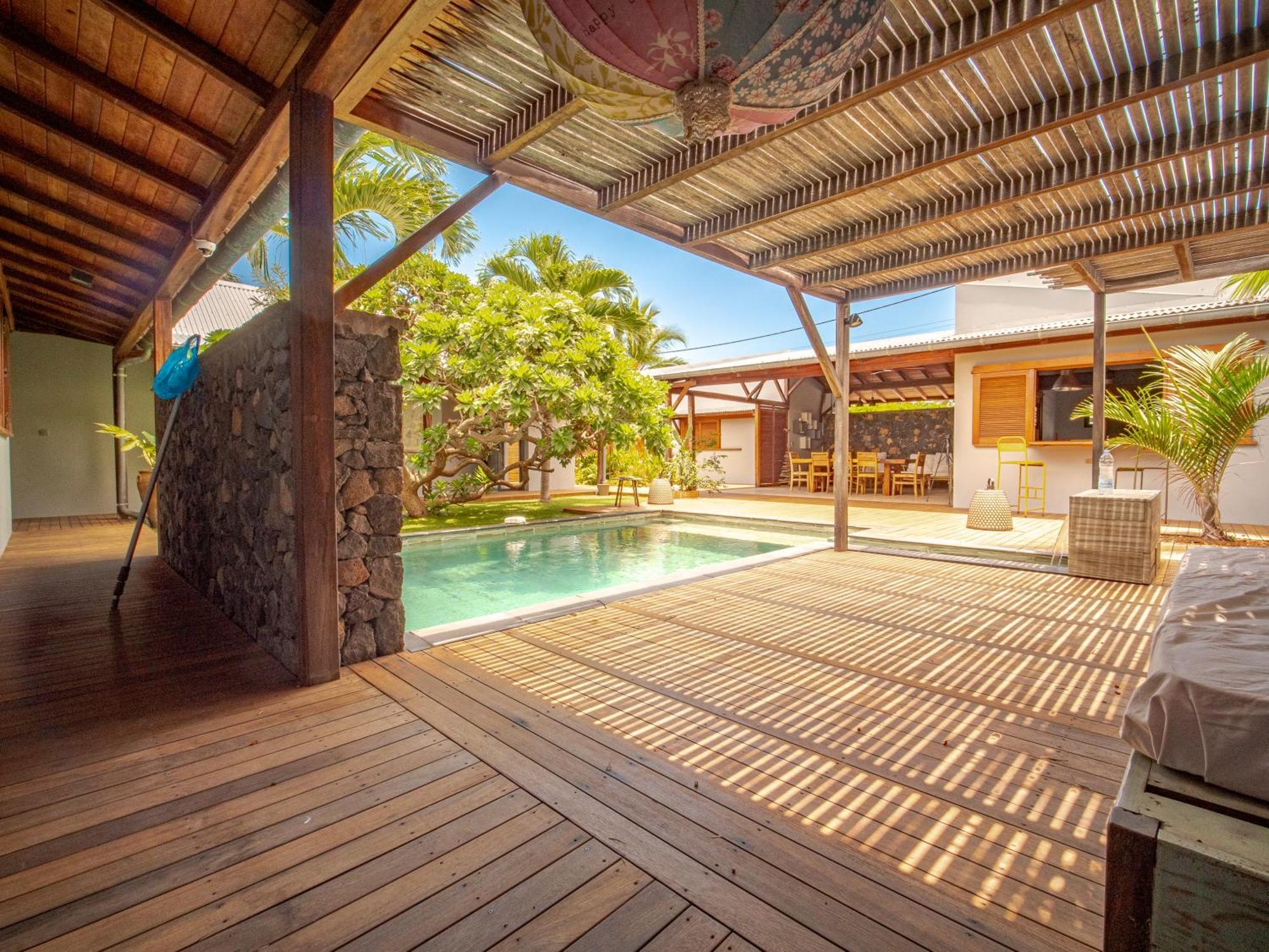 La Kaz Veloutier - Villa 4 Chambres Avec Piscine La Saline Le Bains Dış mekan fotoğraf